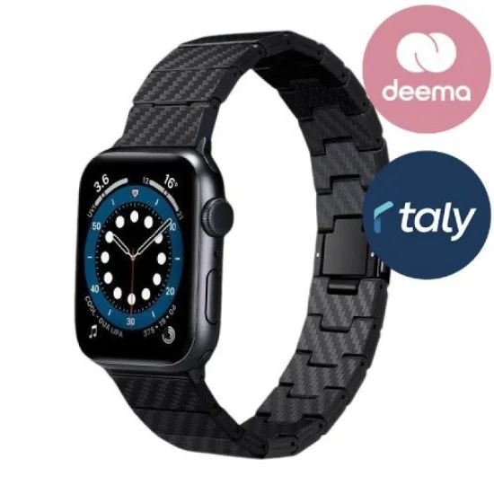 Pitaka Apple Watch 42/44/45Mm/ Ultra  Modern Link Bracelet Band- Carbon Fiber
